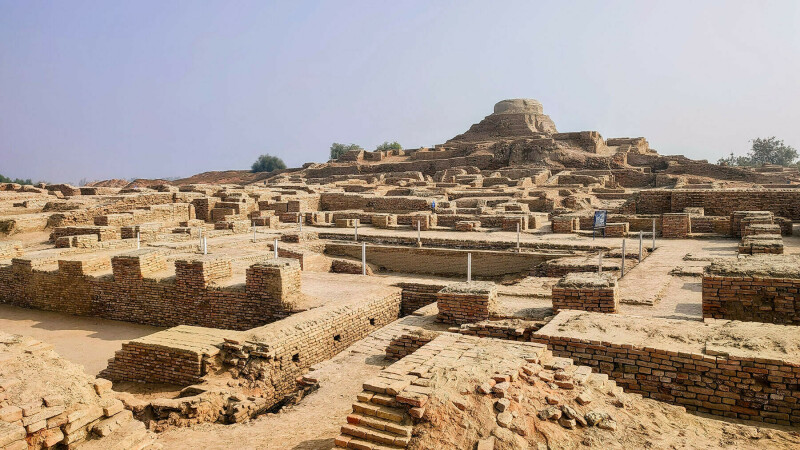 Ruins of Mohenjo-Daro, a UNESCO World Heritage Site representing the Indus Valley Civilization