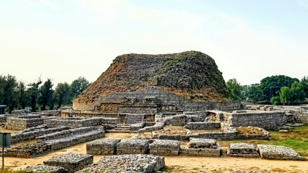 Ancient stone stupa at Taxila
