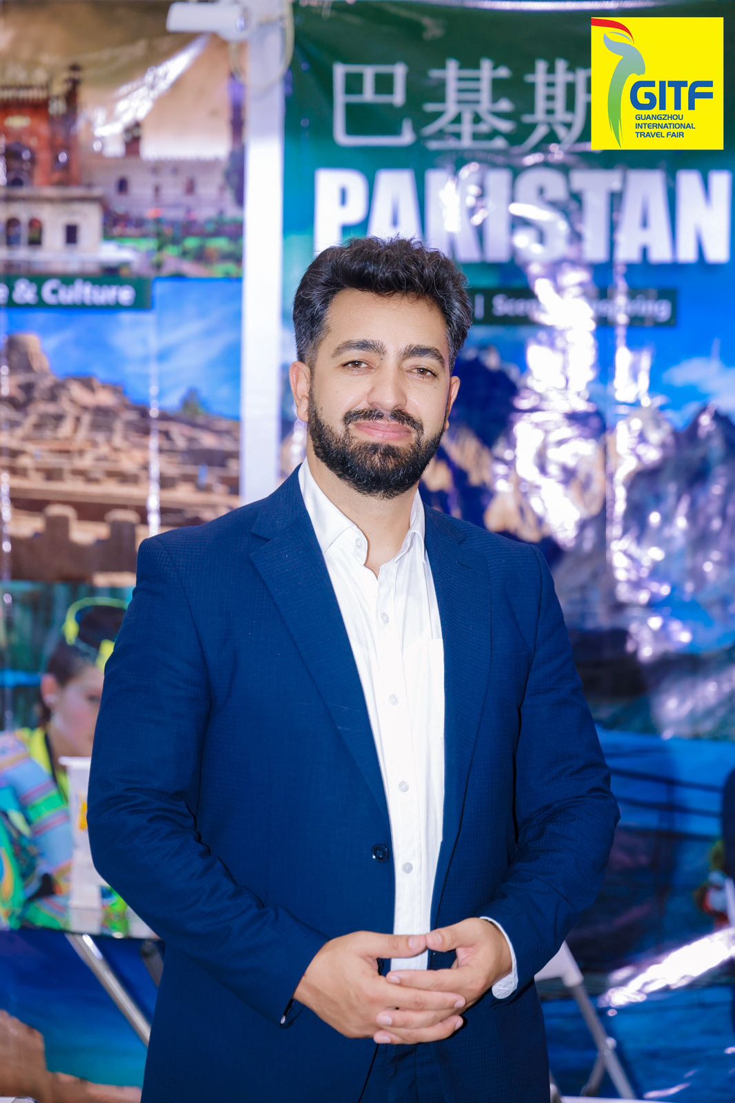 Sultan Uddin, founder of Crossroads Adventure, at the Guangzhou International Travel Fair
